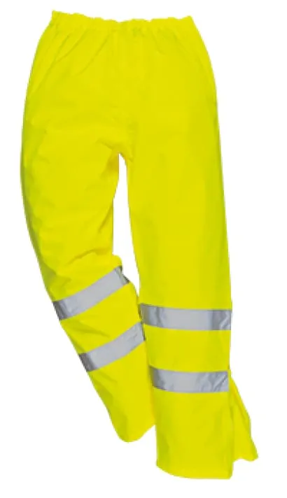 Hi Vis Breathable Waterproof Over Trousers  - Portwest S487