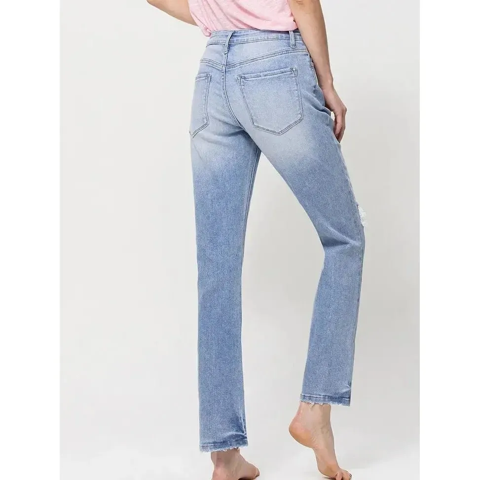 High Rise Stretch Boyfriend Jeans