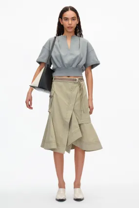 Layered Flounce Cargo Skirt