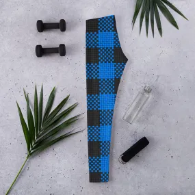 Leggings Blue/Black Plaid