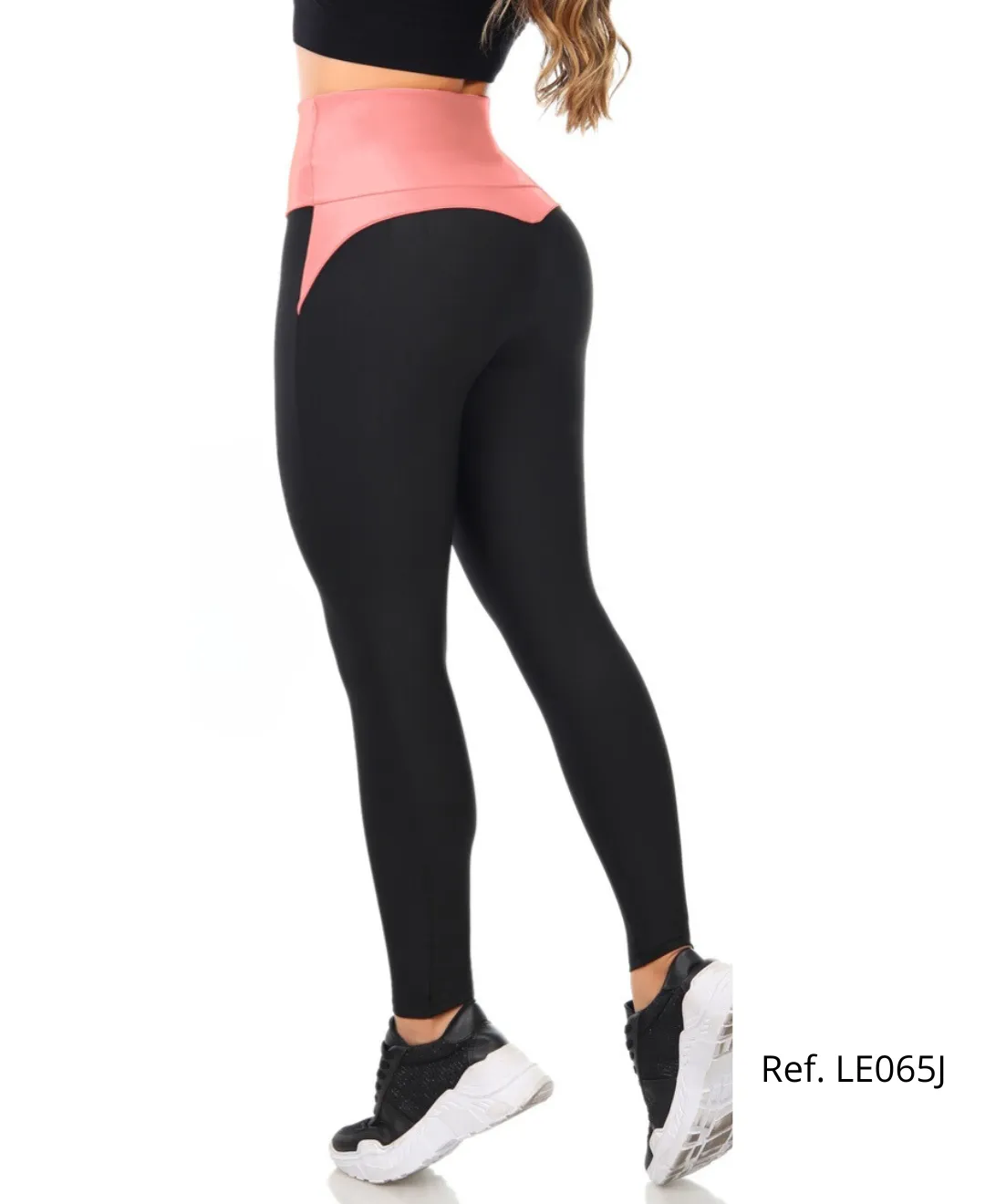 Womens Black High-Waisted Performance Leggings - LE065J