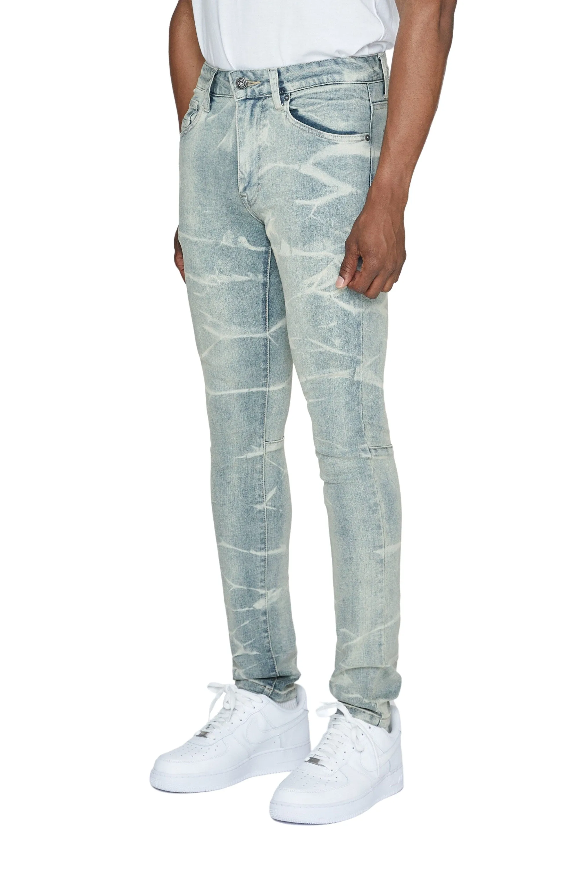 Lightning Effect Jeans - Industrial Blue