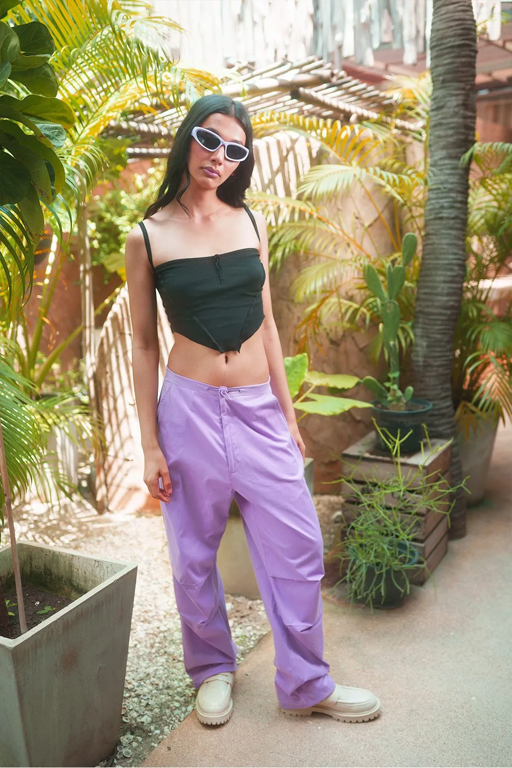 Lilac Parachute Pants