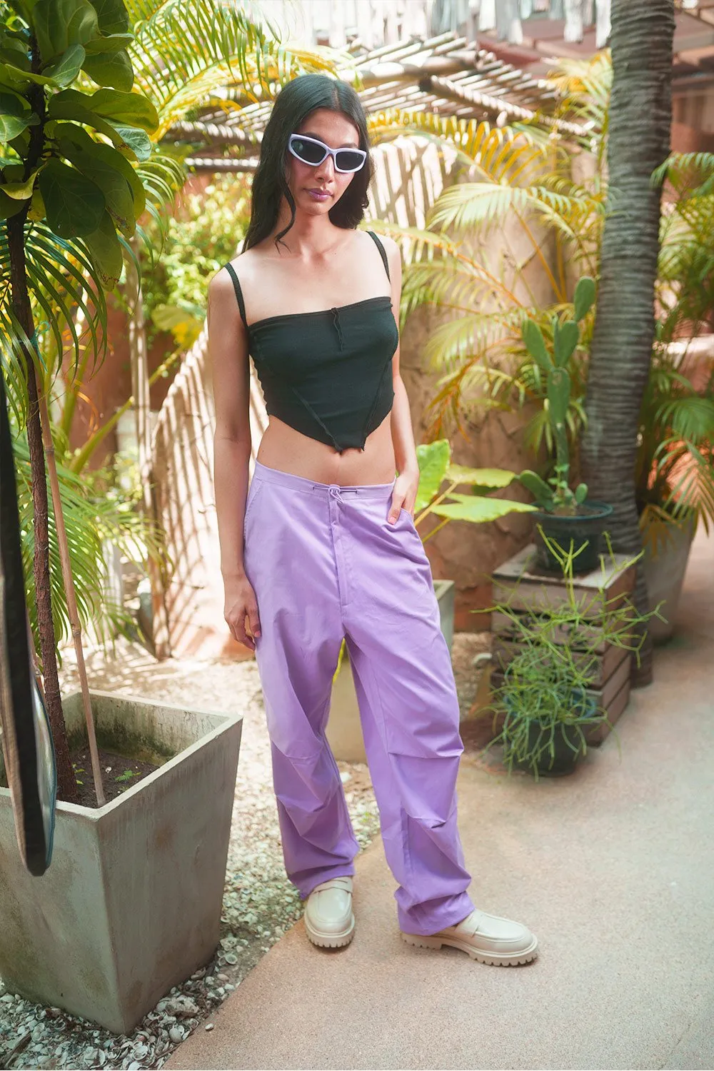 Lilac Parachute Pants