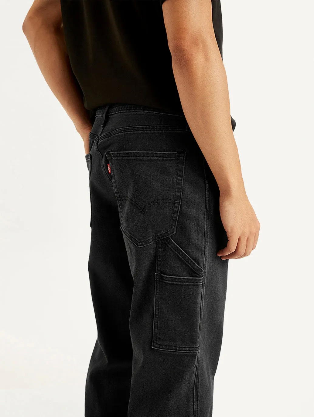 Men's 568 Solid Black Jeans