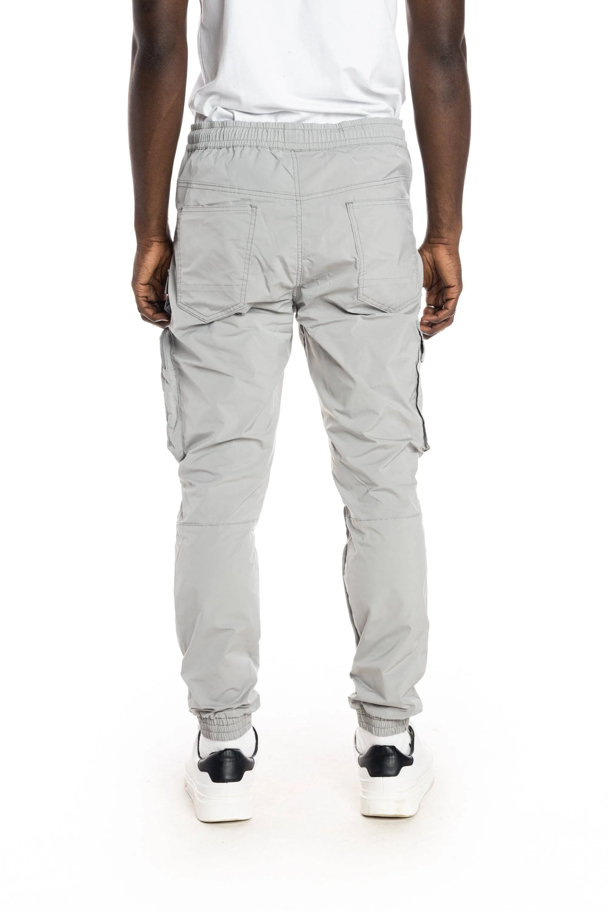 Multi Pocket Cargo Windbreaker Pant - Light Grey