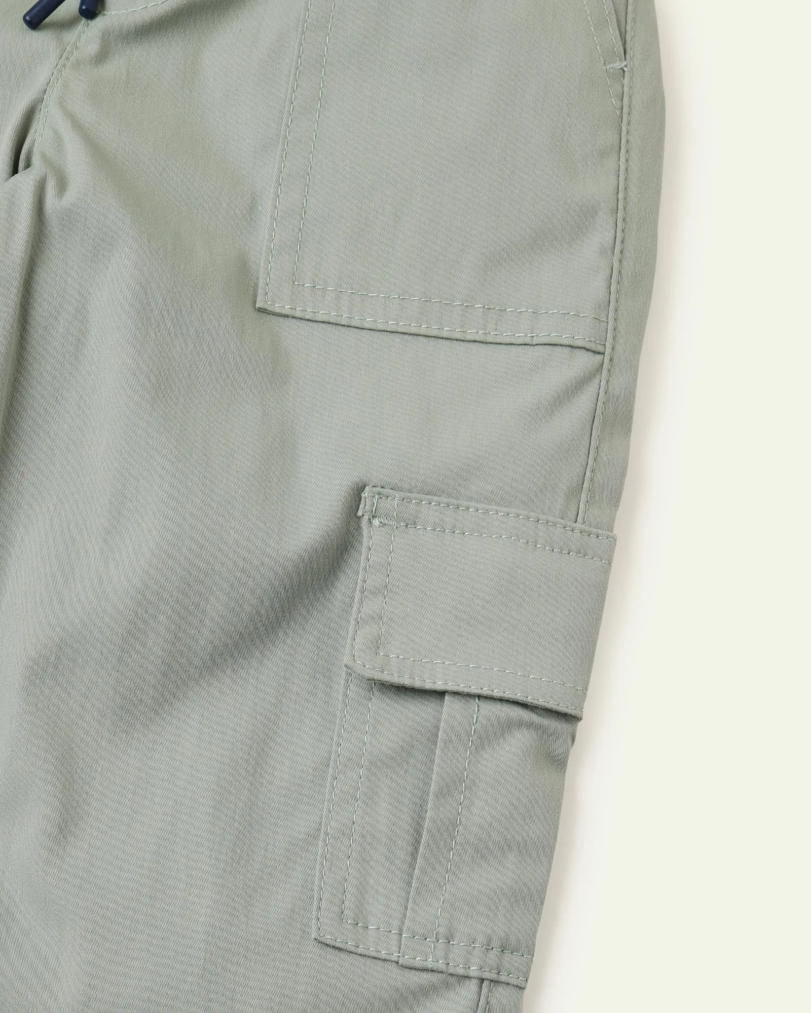 Olive Pull Up Trousers