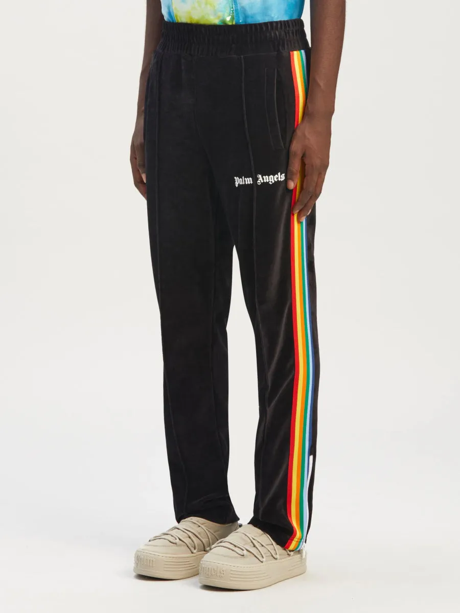 Palm Angels Rainbow Track Pants Black Multicolour