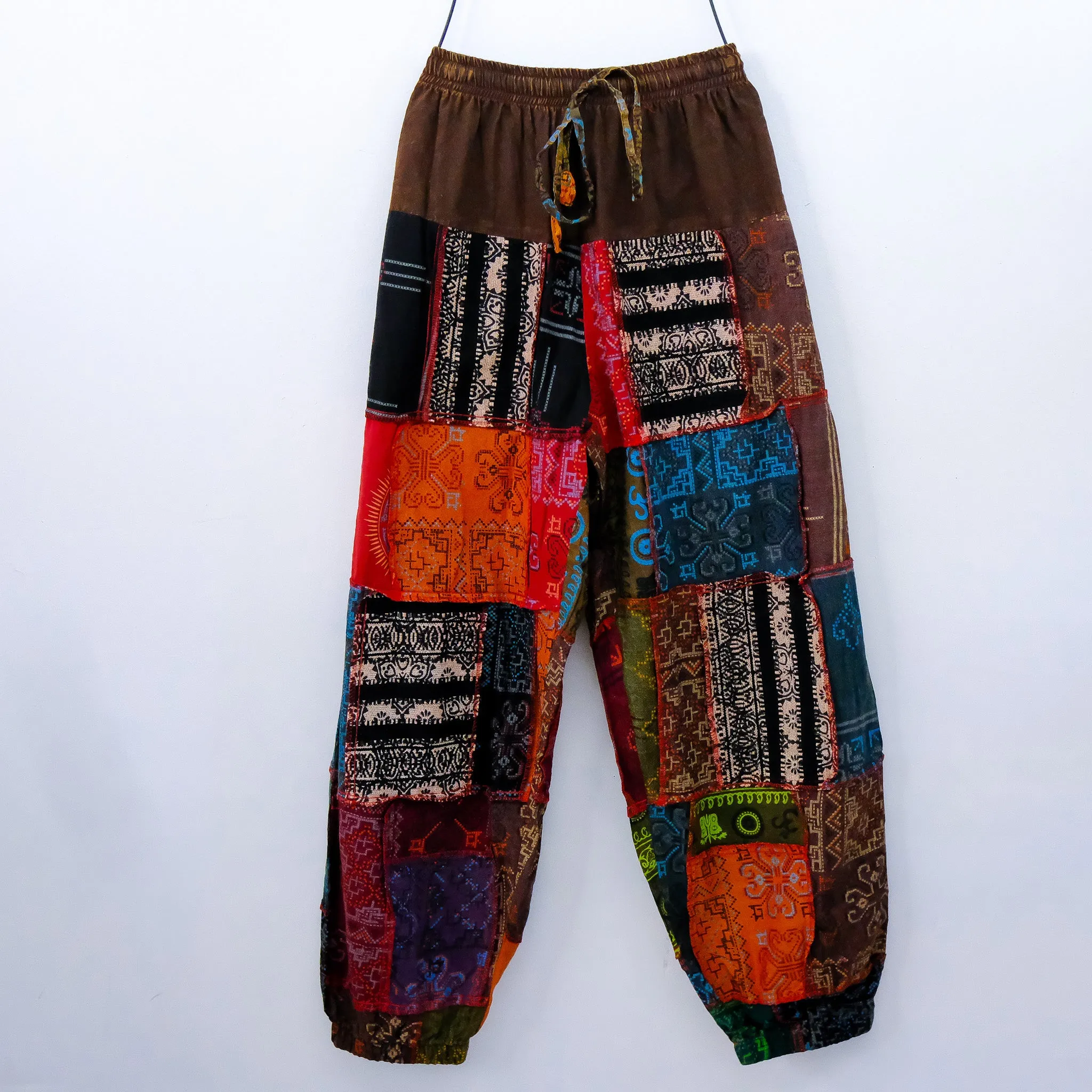 Patch Handwoven Cotton Pants