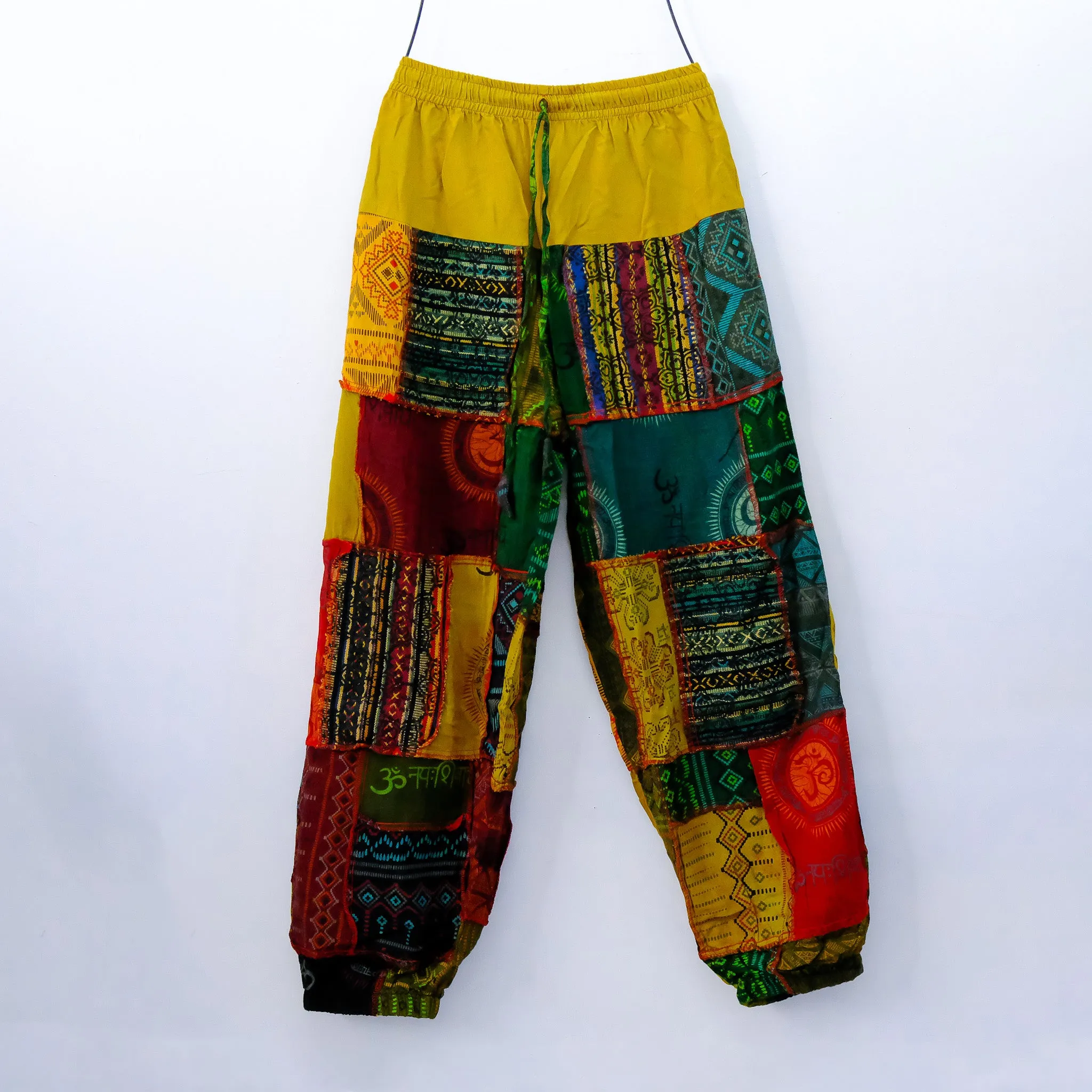 Patch Handwoven Cotton Pants