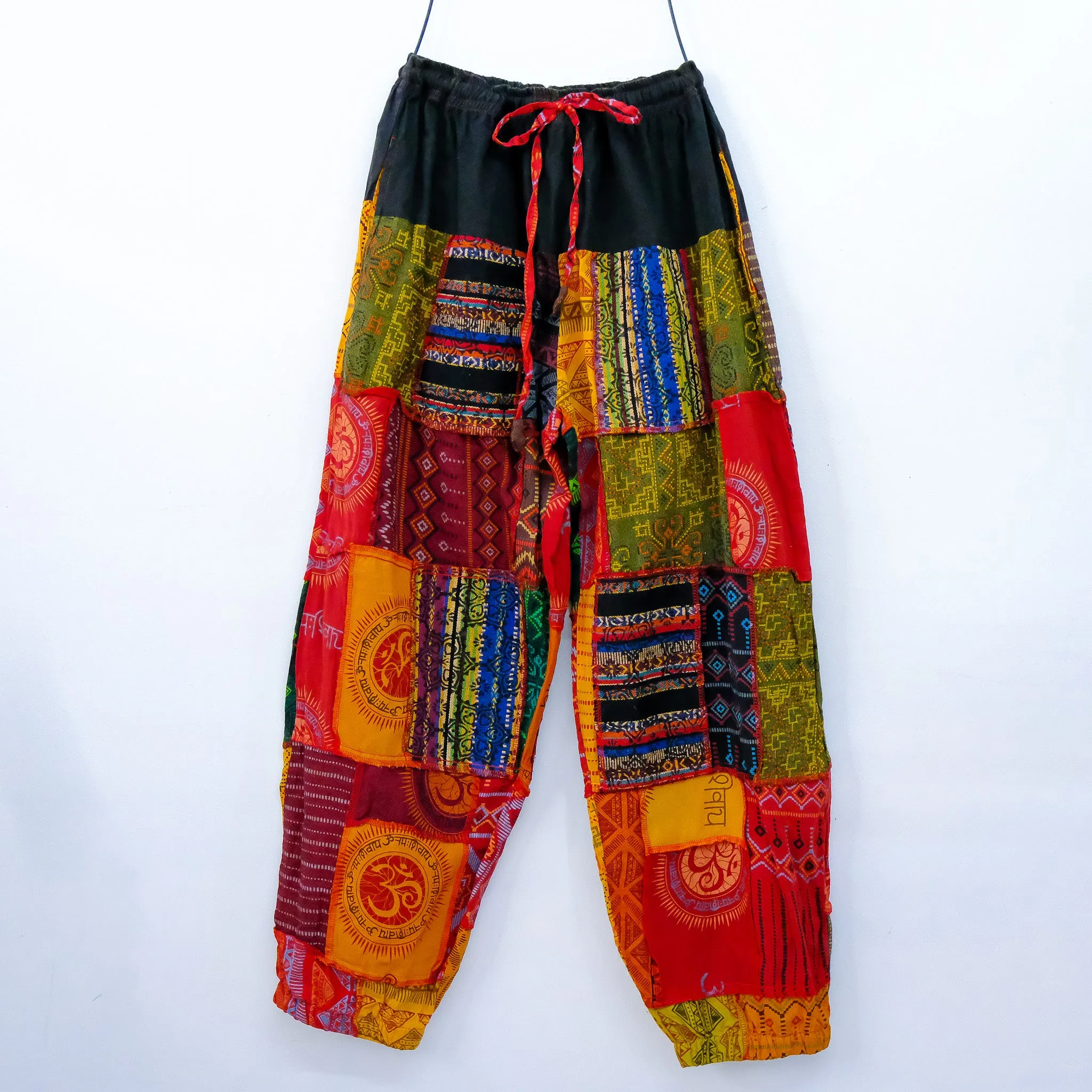 Patch Handwoven Cotton Pants