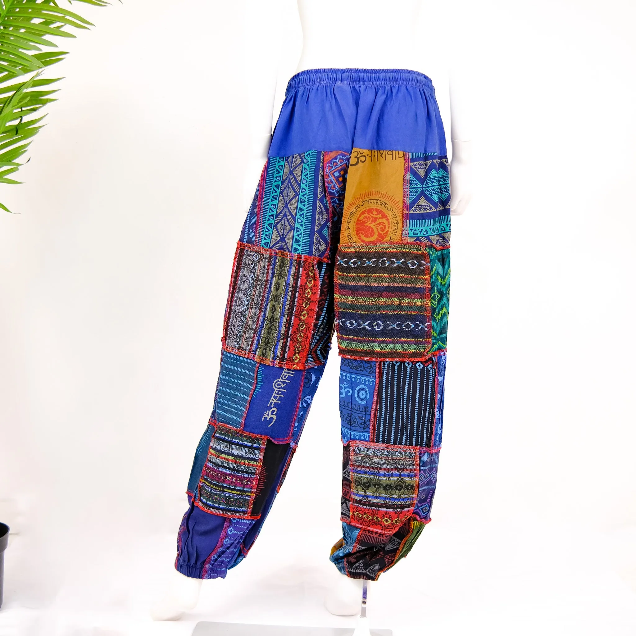 Patch Handwoven Cotton Pants