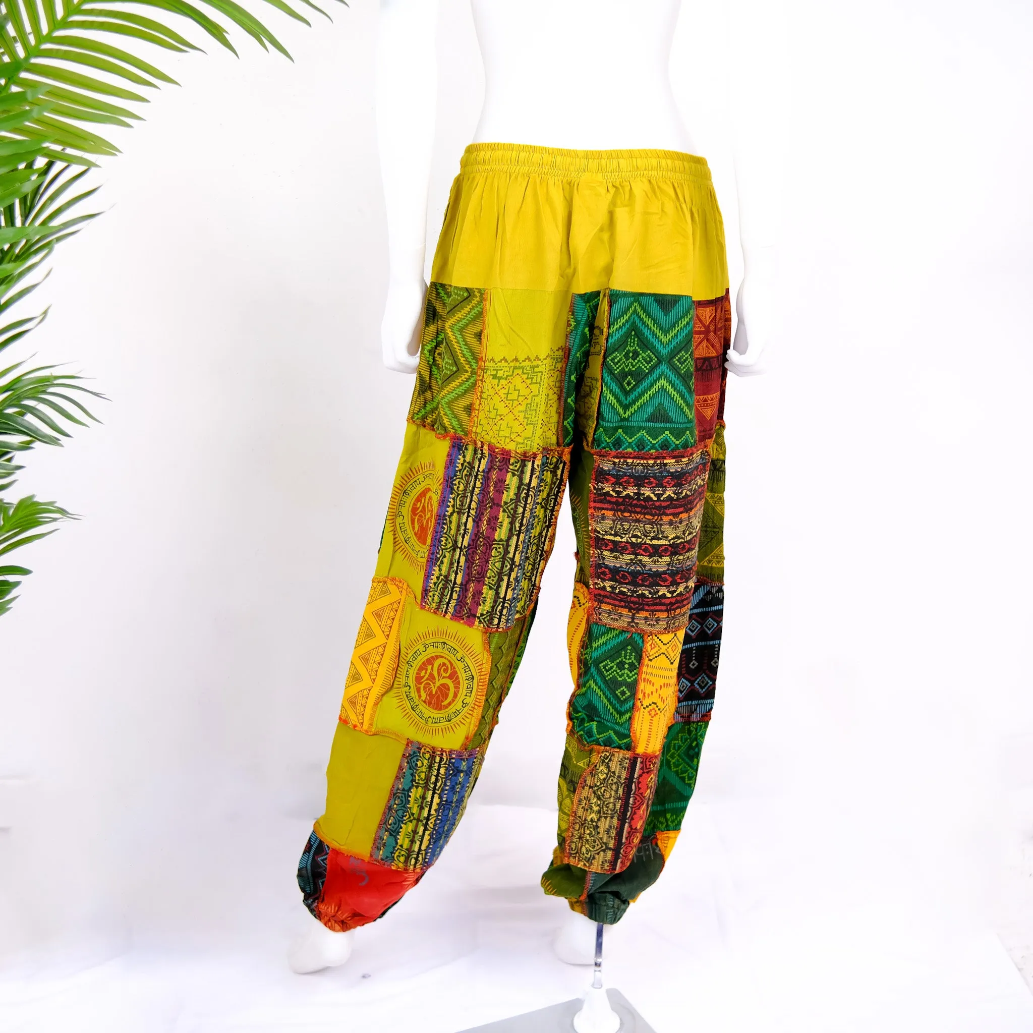 Patch Handwoven Cotton Pants