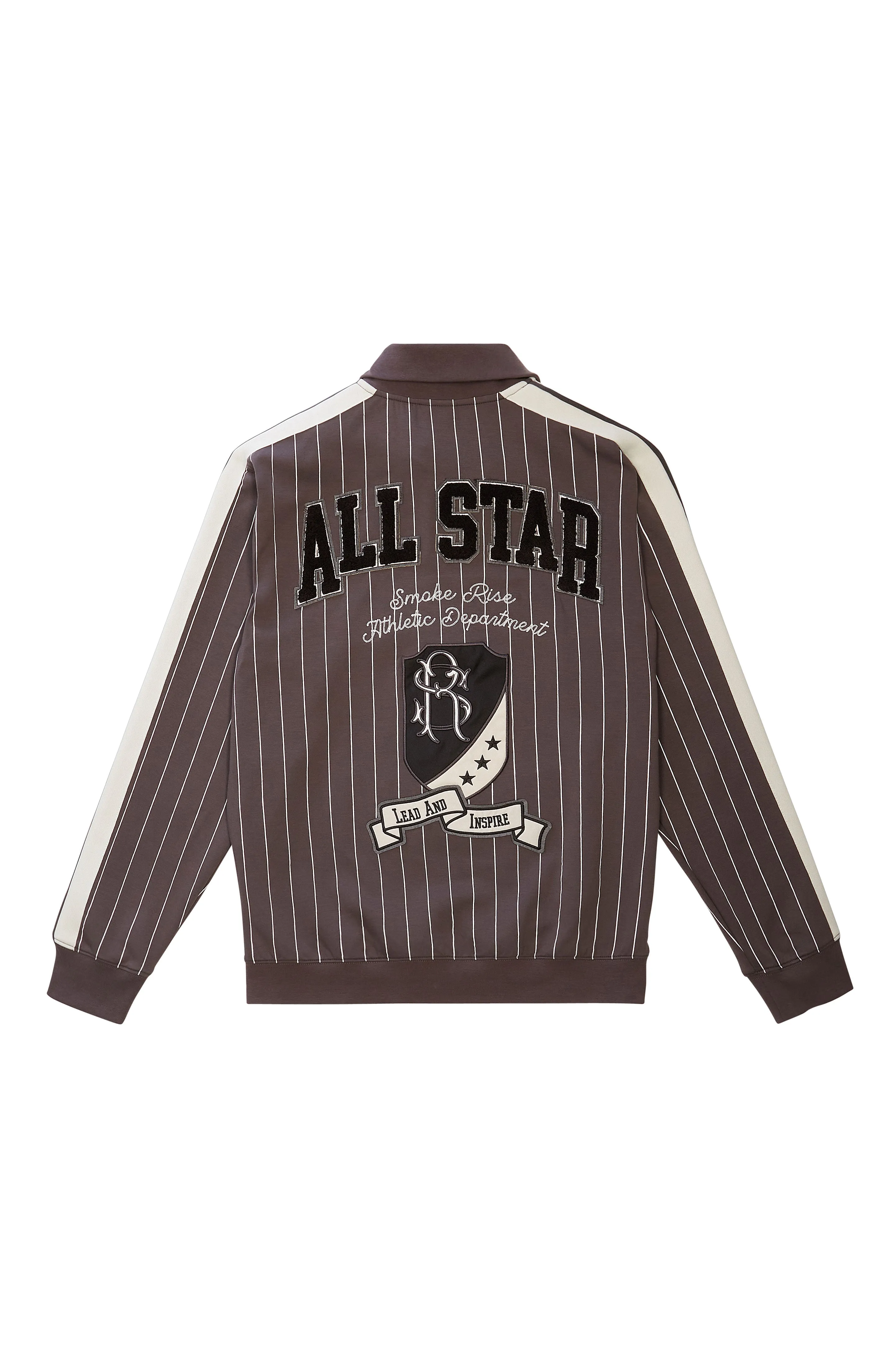 Pin Striped Varsity Track Jacket - Pavement