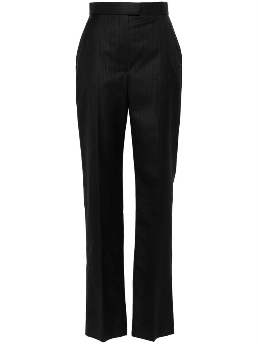 PINSTRIPE WOOL TROUSERS