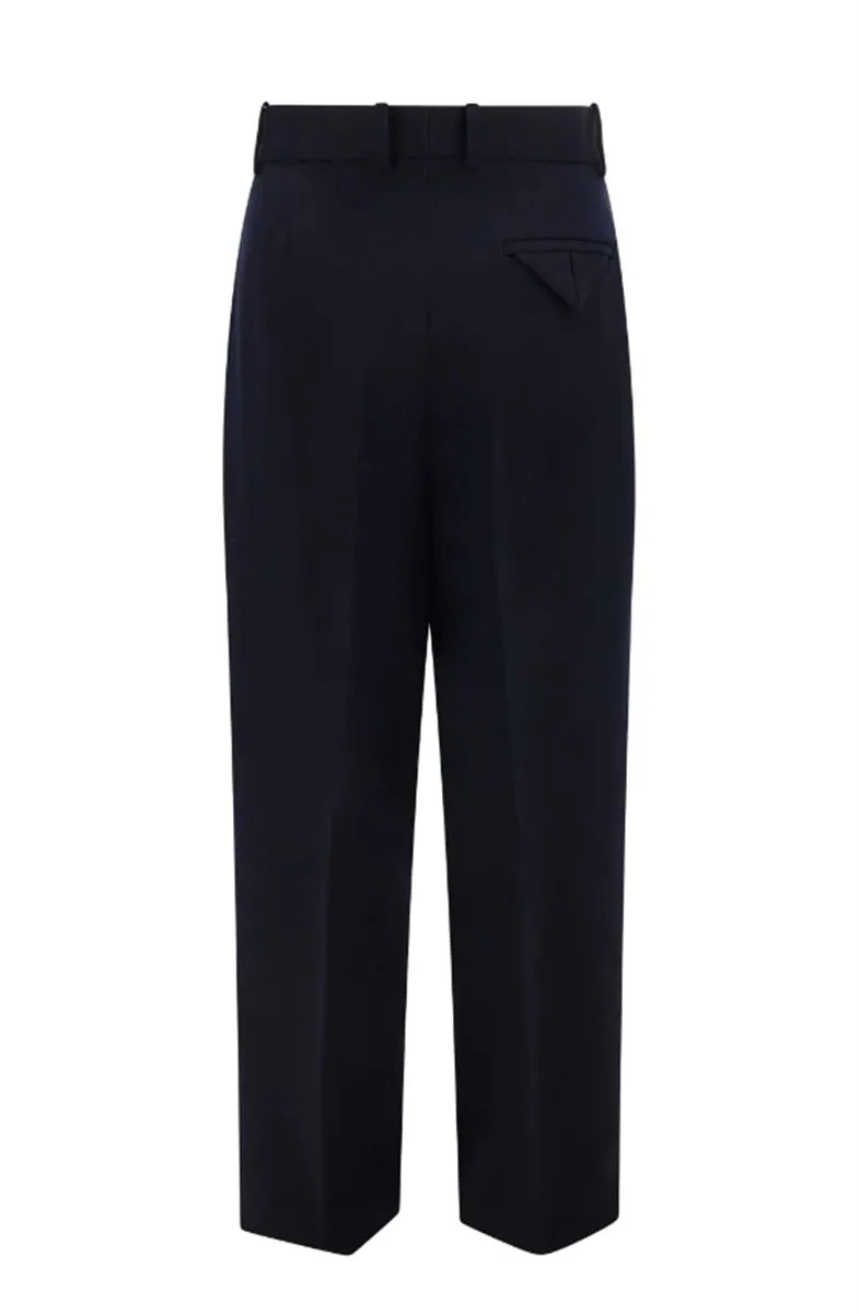 PLEATED WOOL TROUSERS