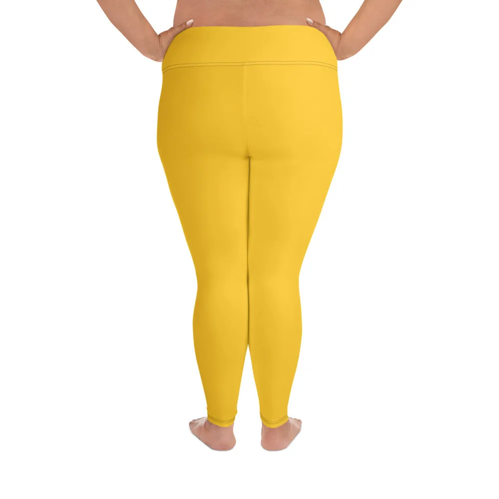 Plus Size Leggings Yellow