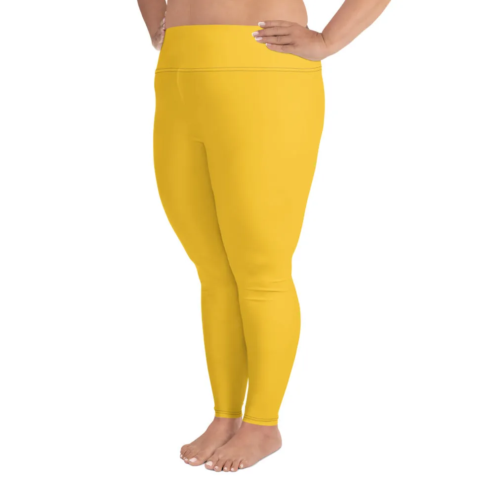 Plus Size Leggings Yellow