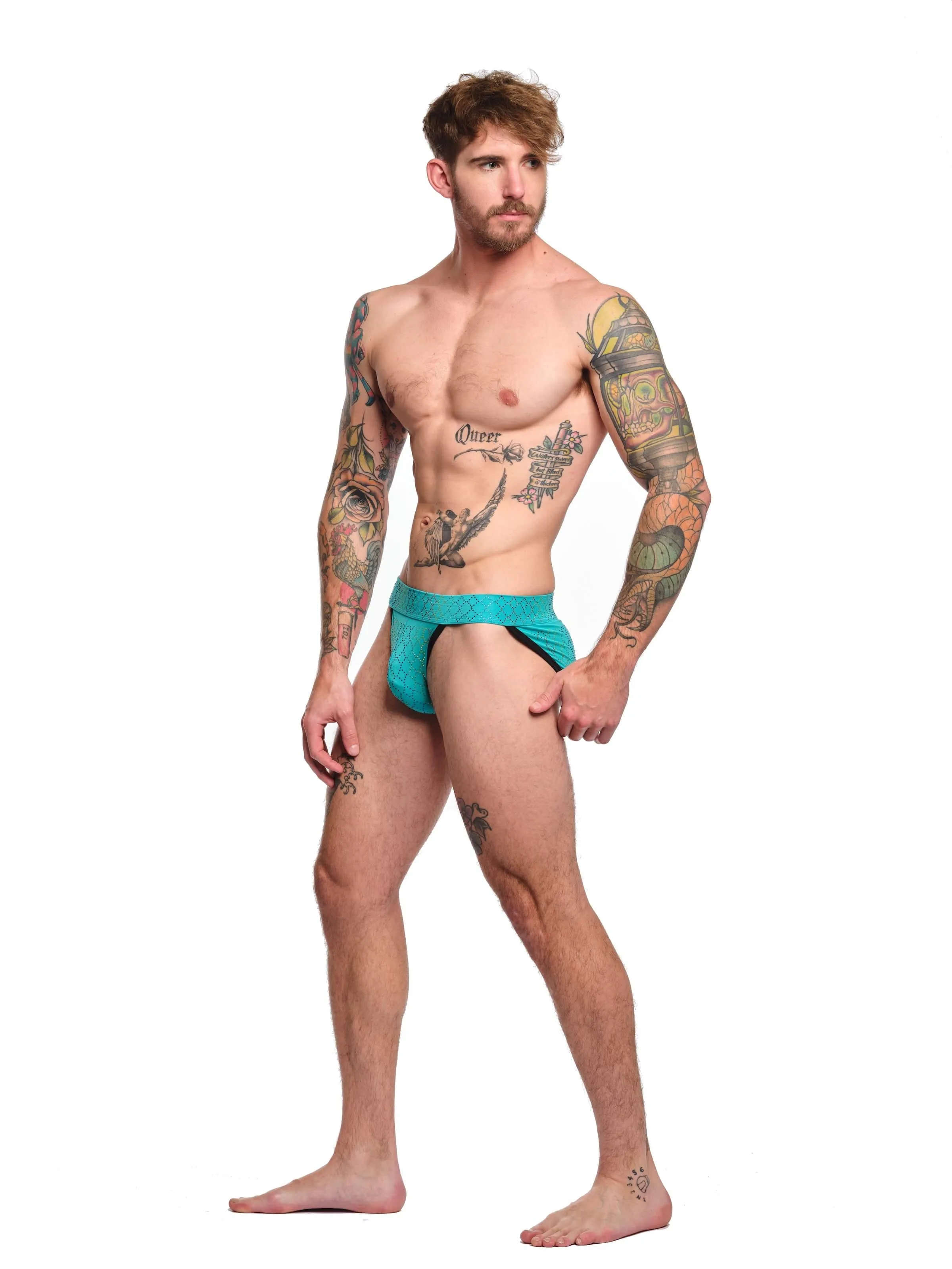 Rainbow Crystal Sport Brief Turquoise