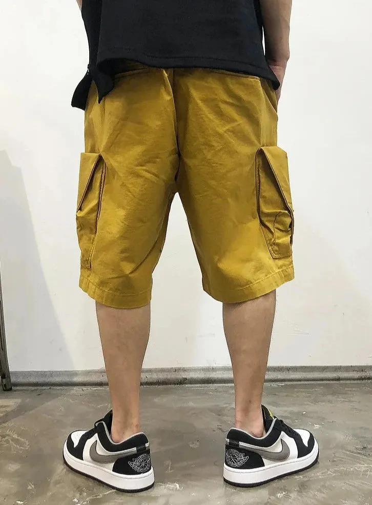 Relaxed Drawstring Cargo Pants