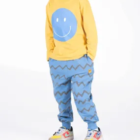 Rock Your Kid Blue Zigzag Track Pants