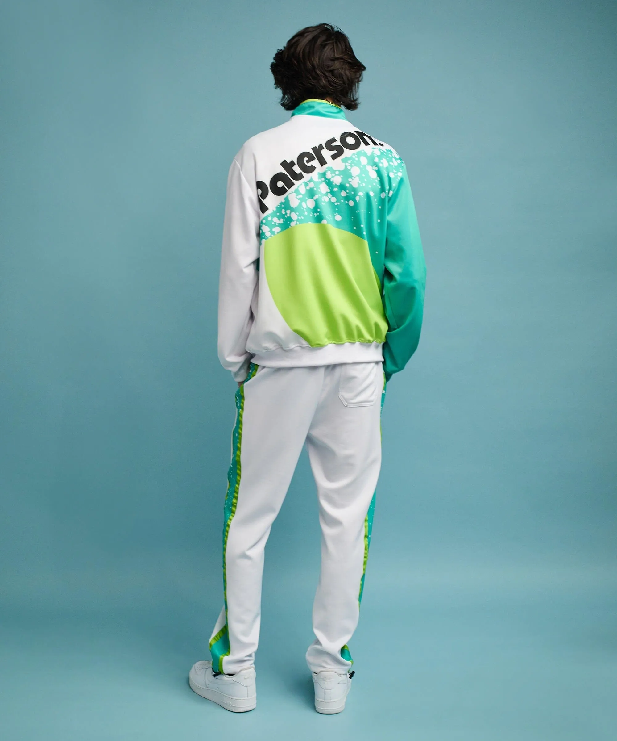 Mens White/Neon Roddick Track Jacket - Stylish and Lightweight