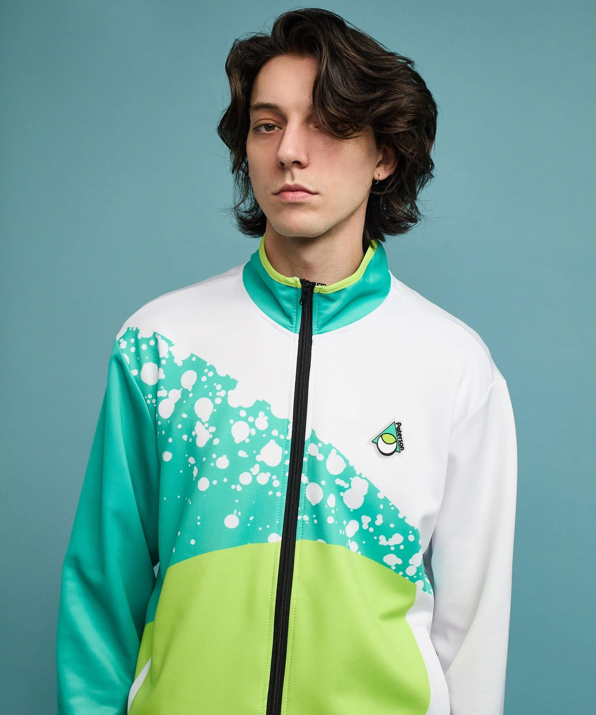 Mens White/Neon Roddick Track Jacket - Stylish and Lightweight