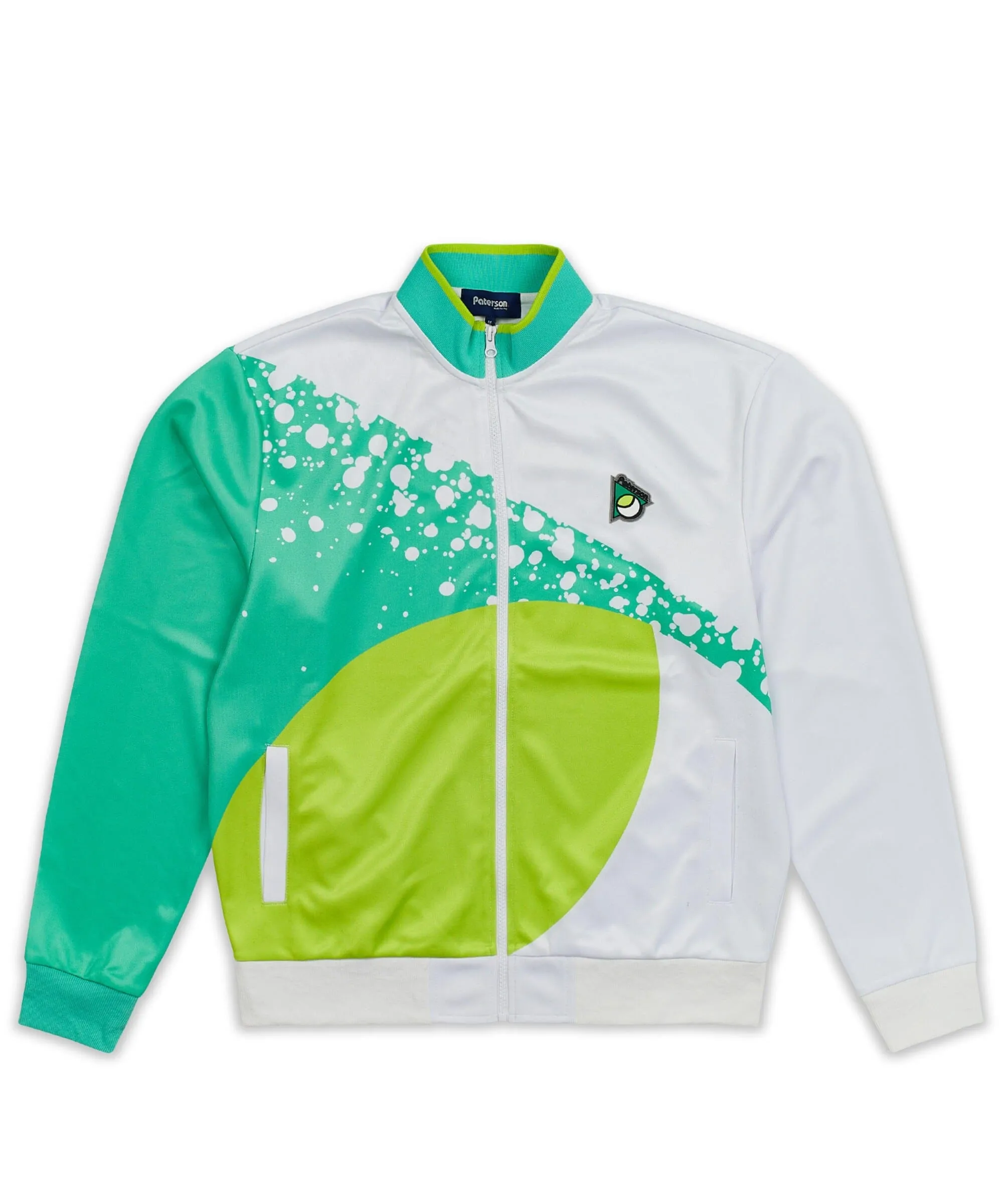 Mens White/Neon Roddick Track Jacket - Stylish and Lightweight