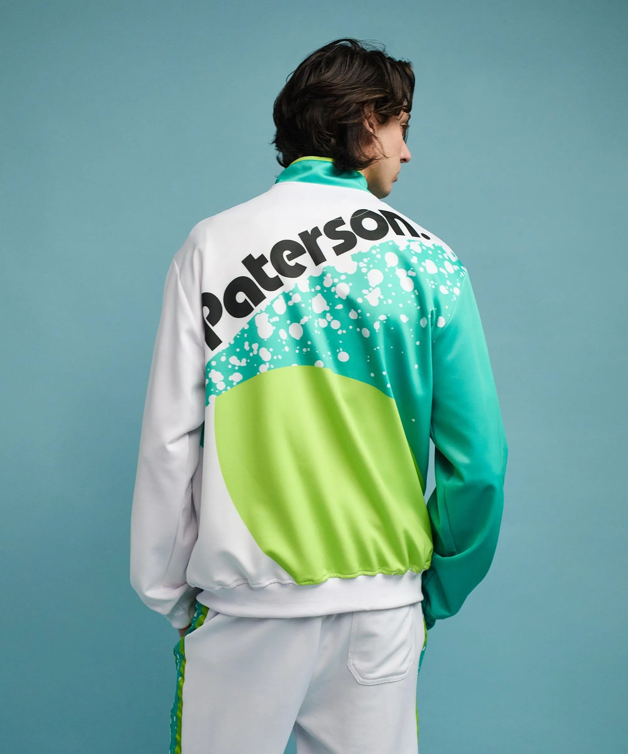 Mens White/Neon Roddick Track Jacket - Stylish and Lightweight