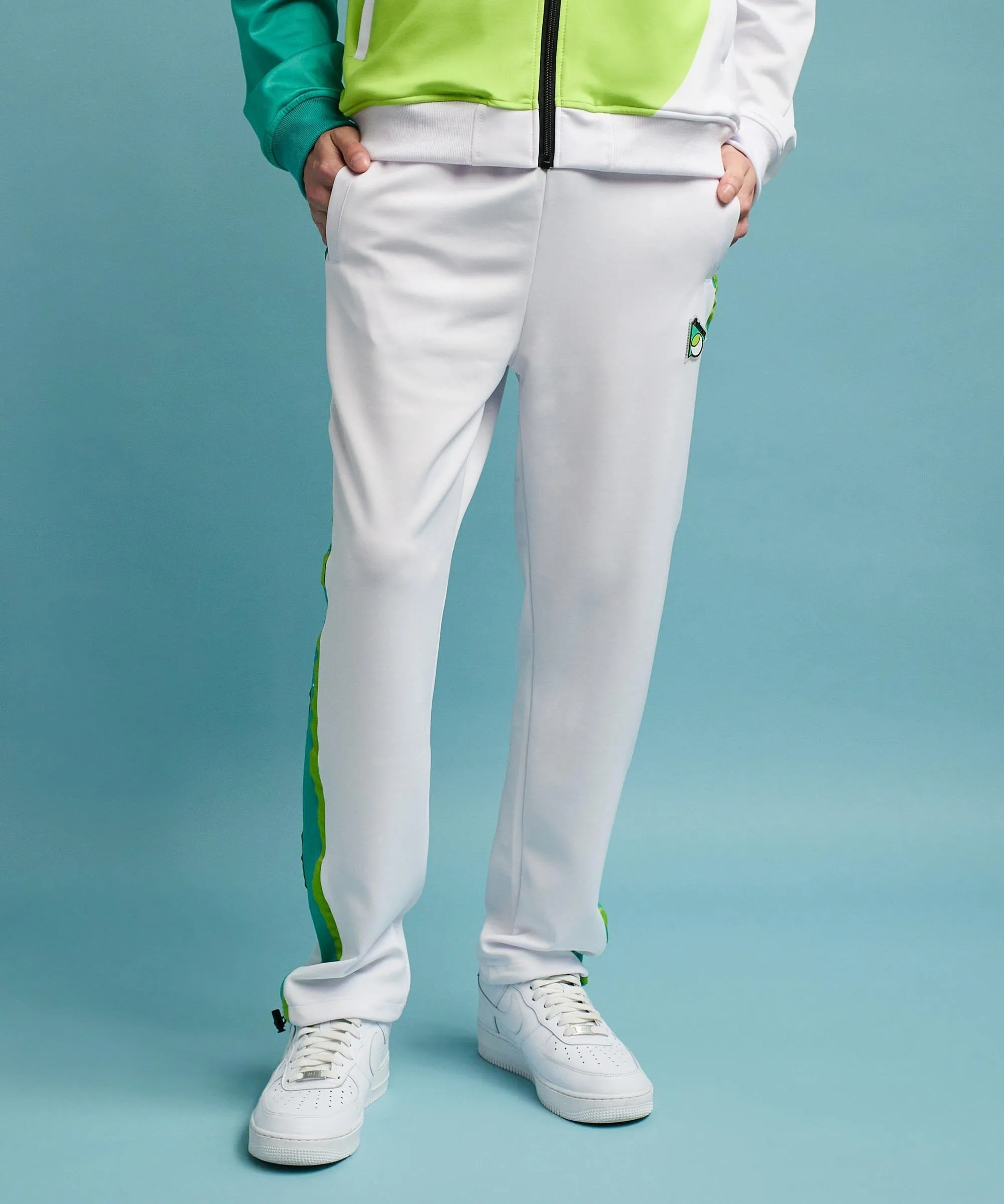 Roddick Track Pants - White/Neon