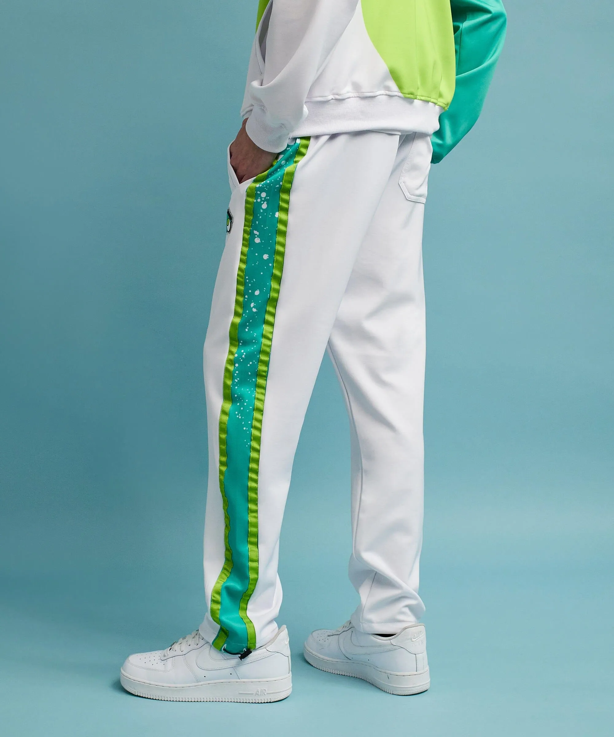 Roddick Track Pants - White/Neon