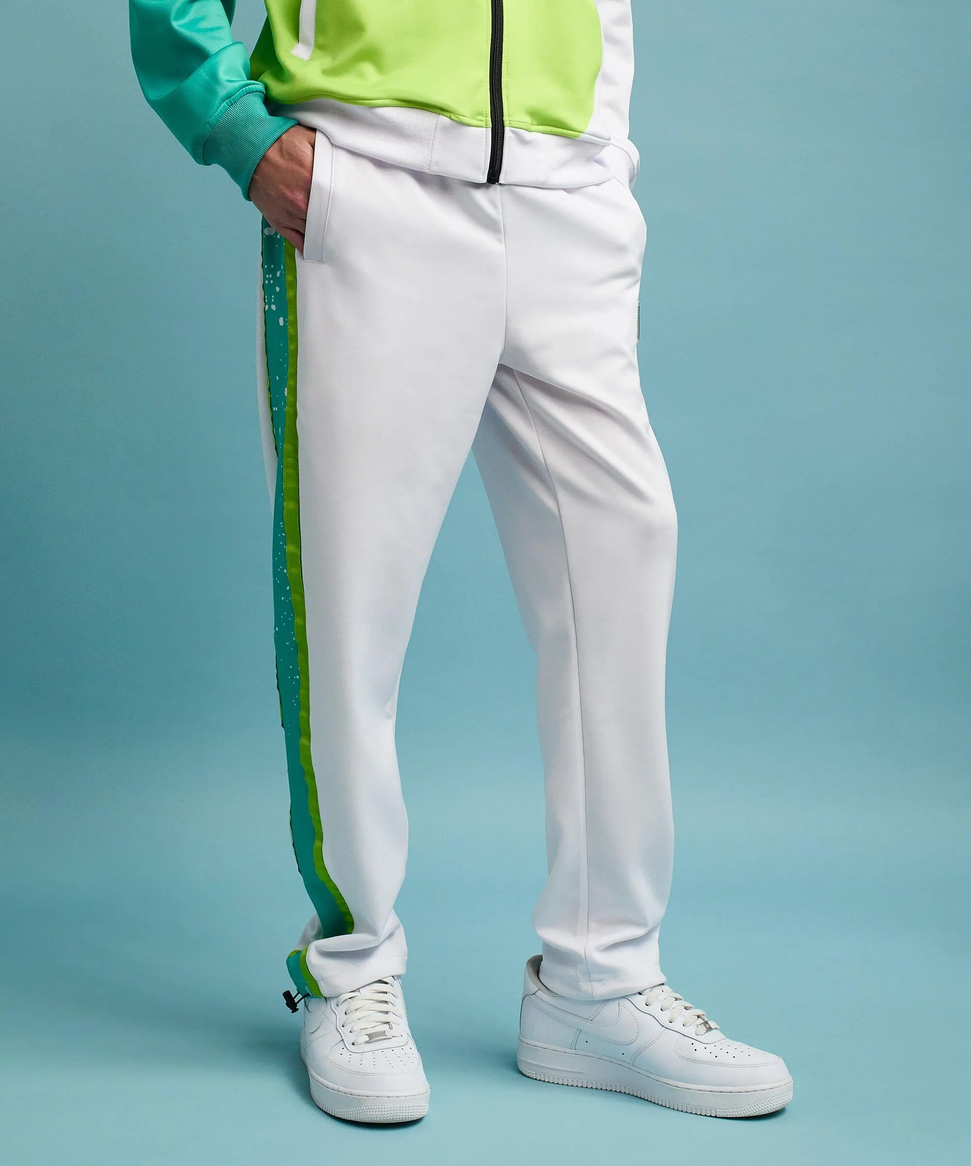 Roddick Track Pants - White/Neon