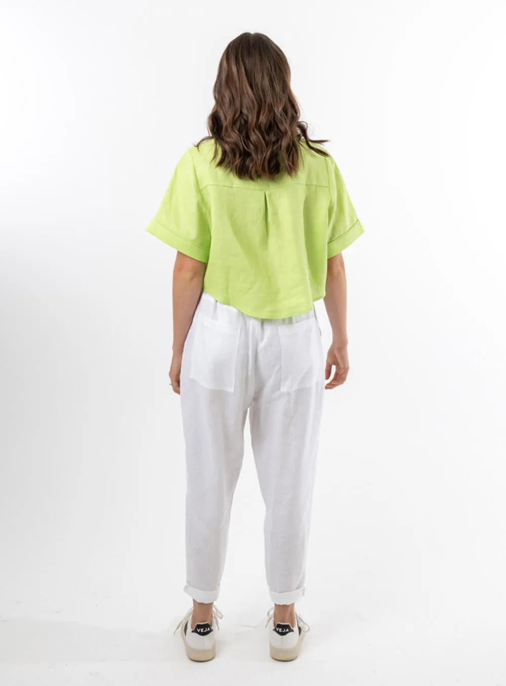 Sloane Linen Pant-White