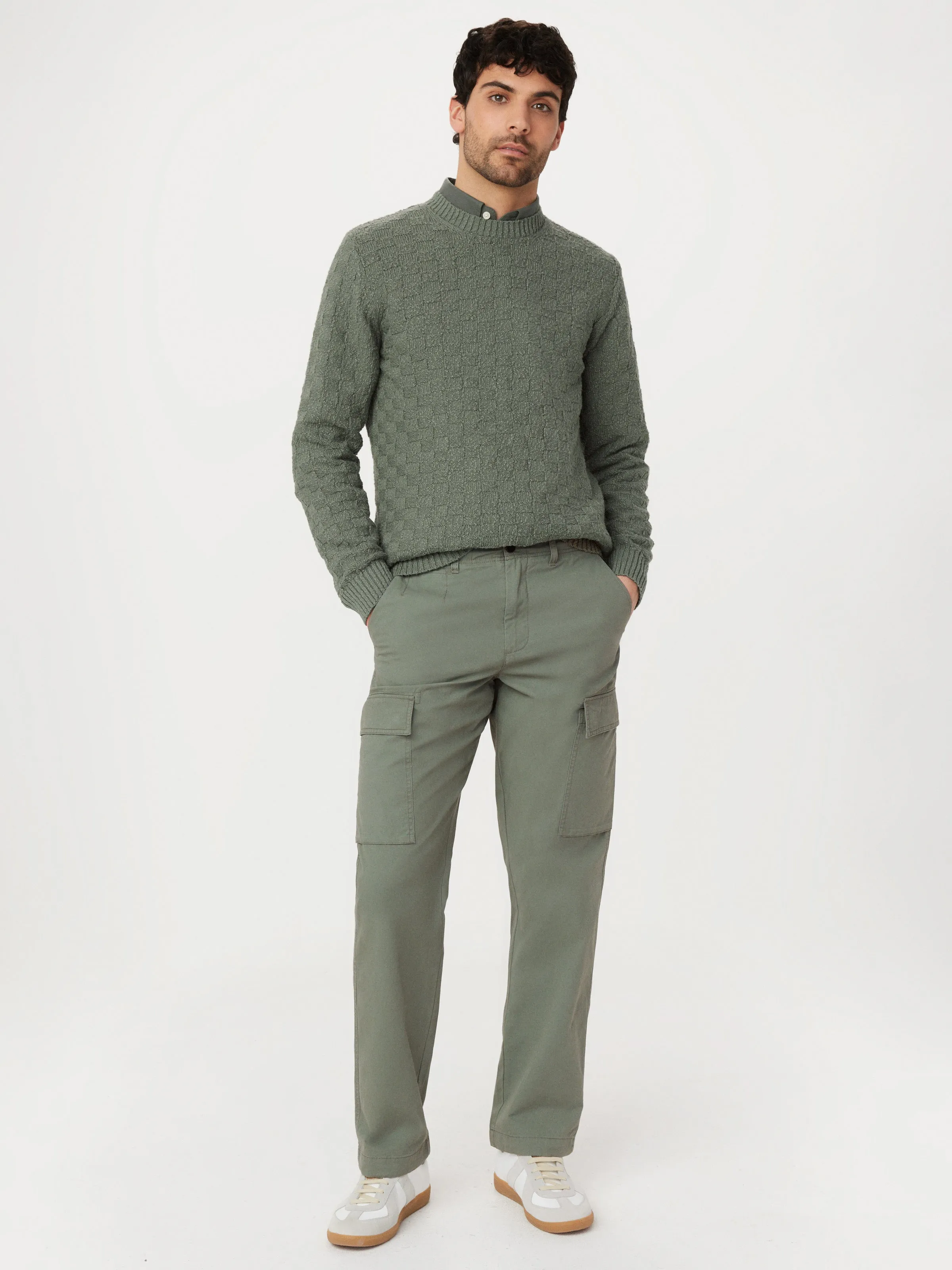 The Joey Straight Cargo Pant in Boreal Green