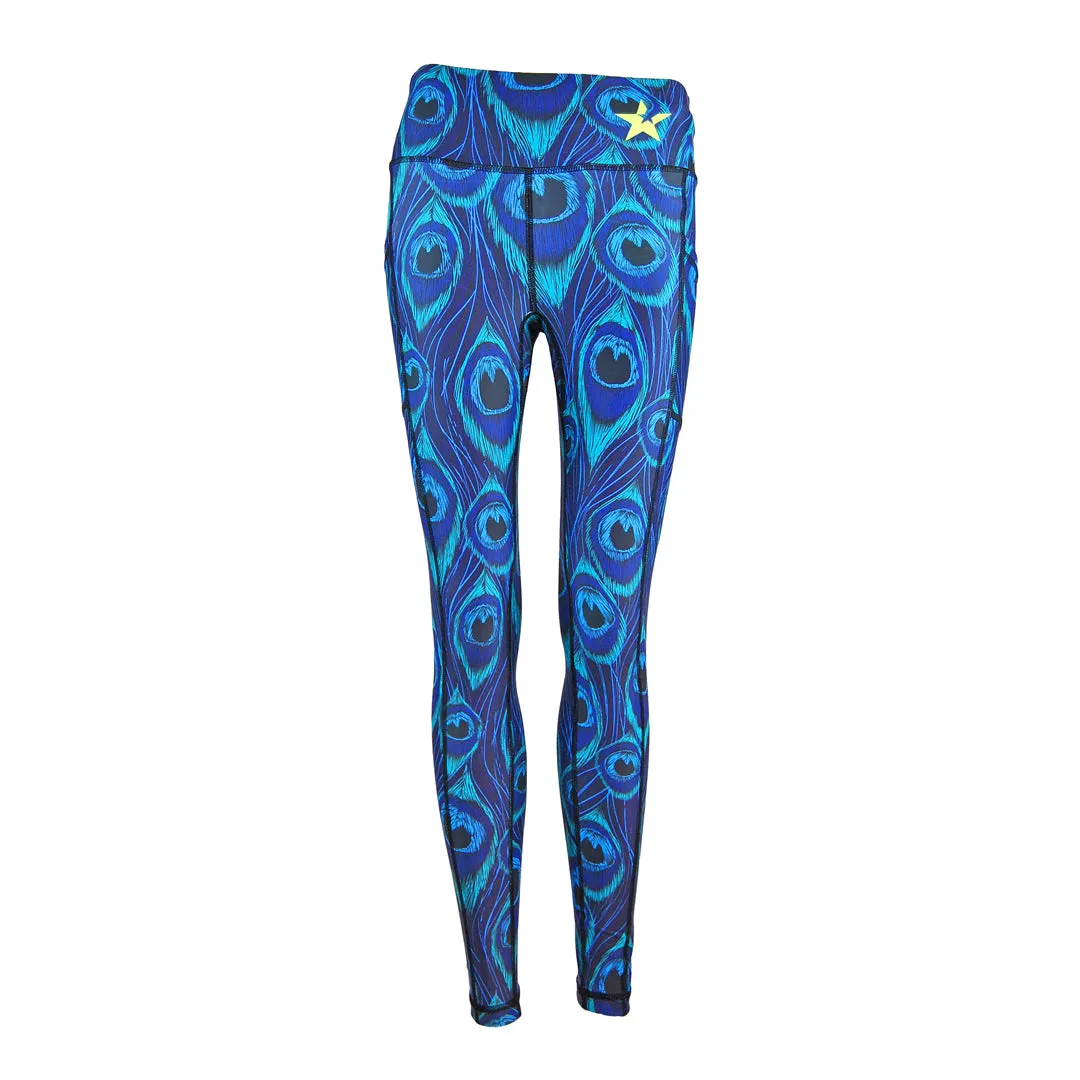 Unisex Leggings | Blue Peacock