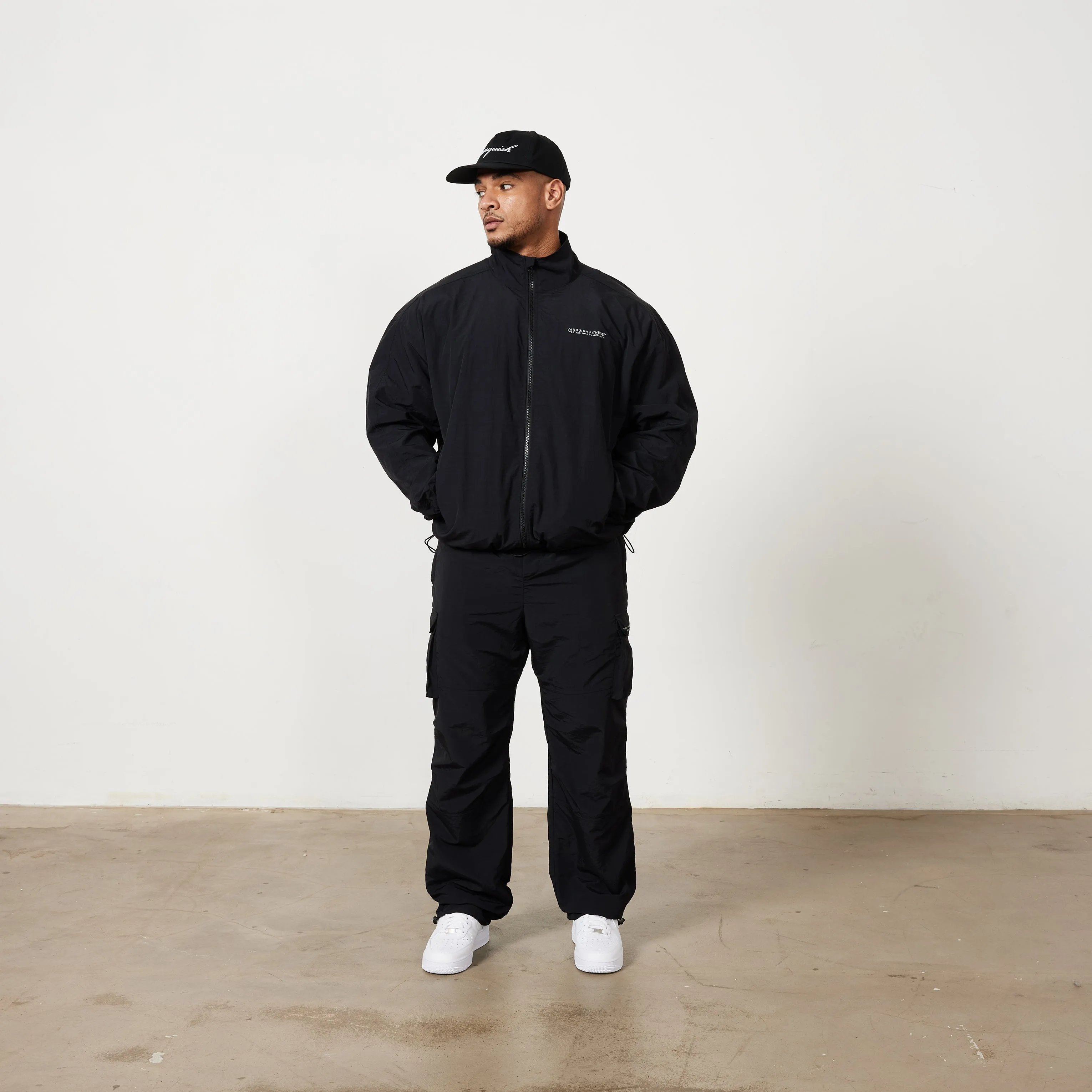 Black Oversized Track Jacket by Vanquish: Premium Style and Comfort