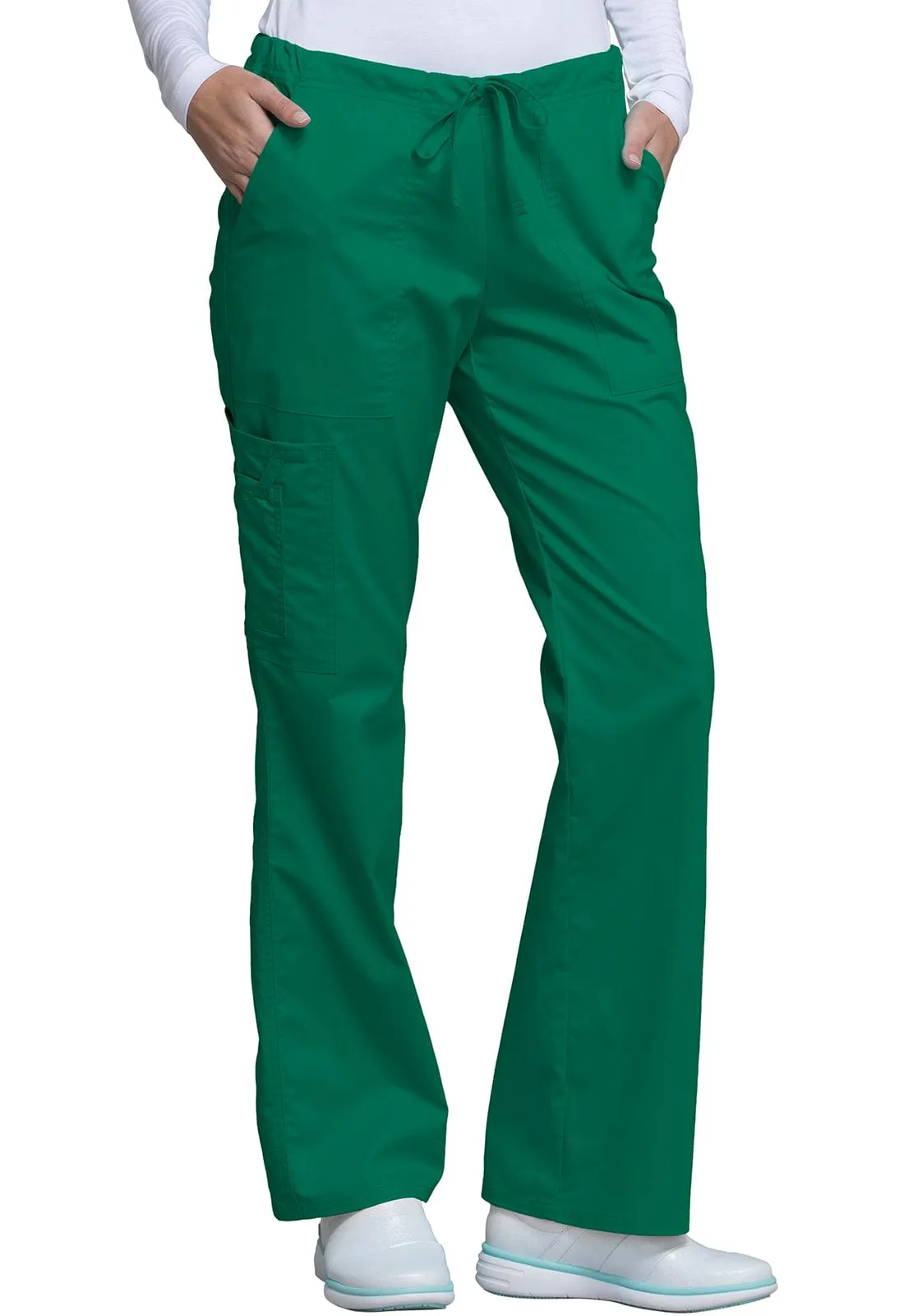 WW Core Stretch  Mid Rise Drawstring Cargo Scrub Pant 4044