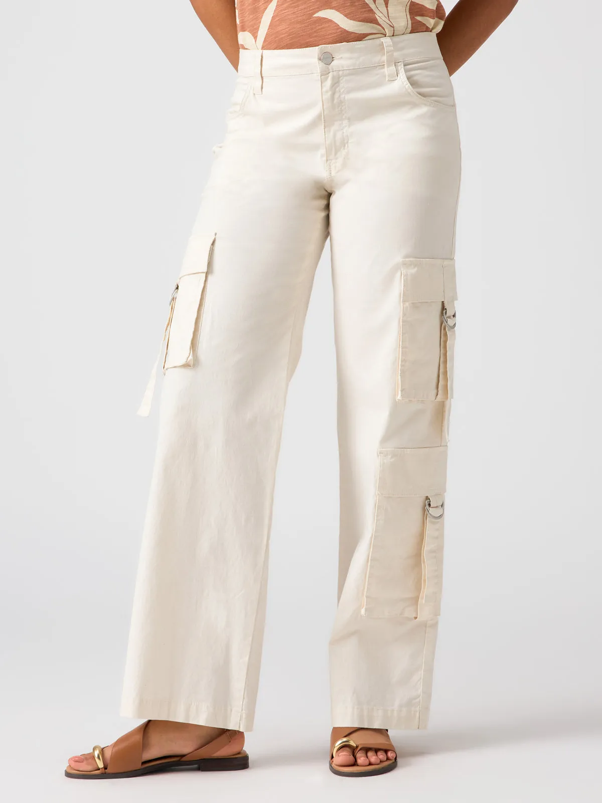 Y2K Strappy Cargo Standard Rise Pant Eco Natural