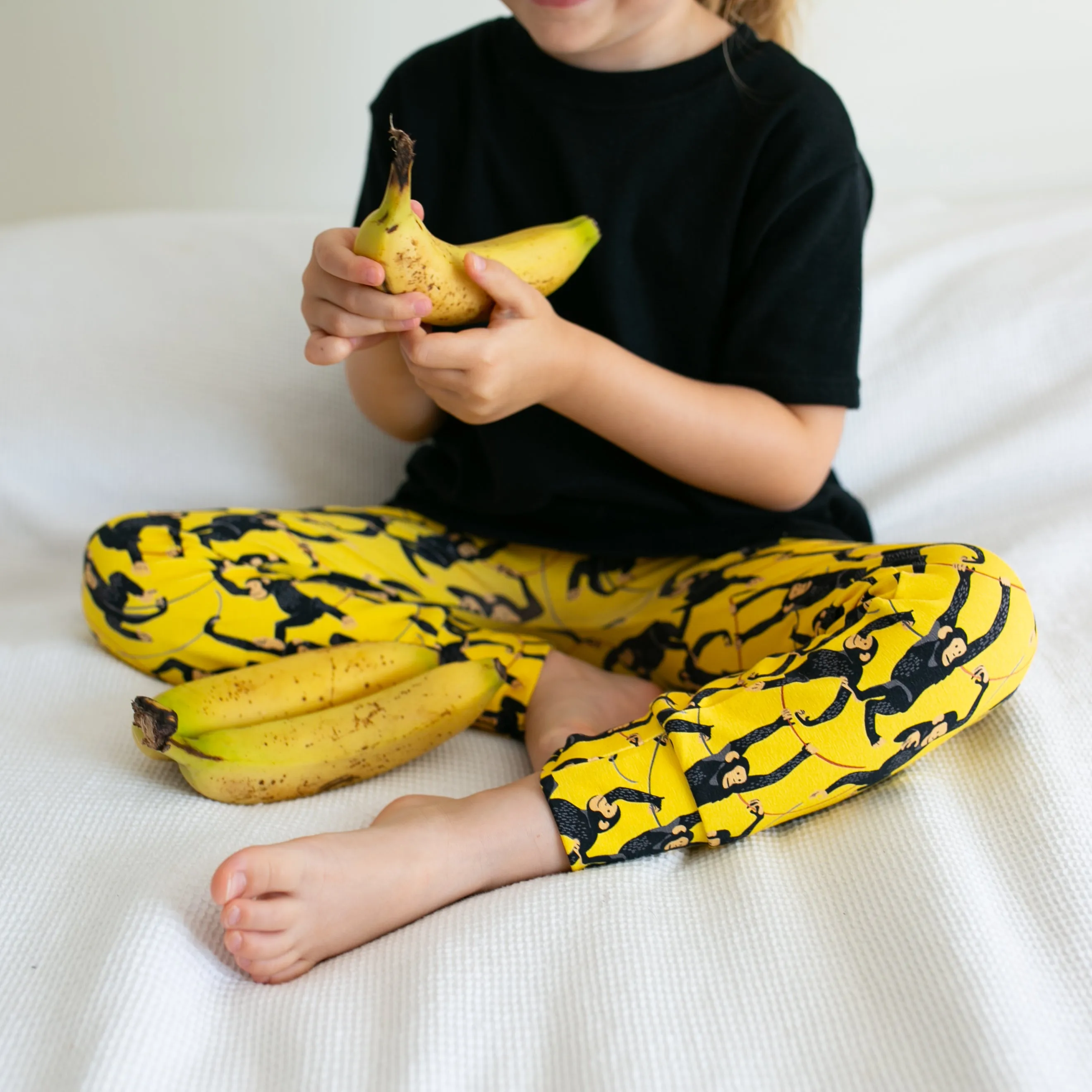 Yellow Chimp print Leggings